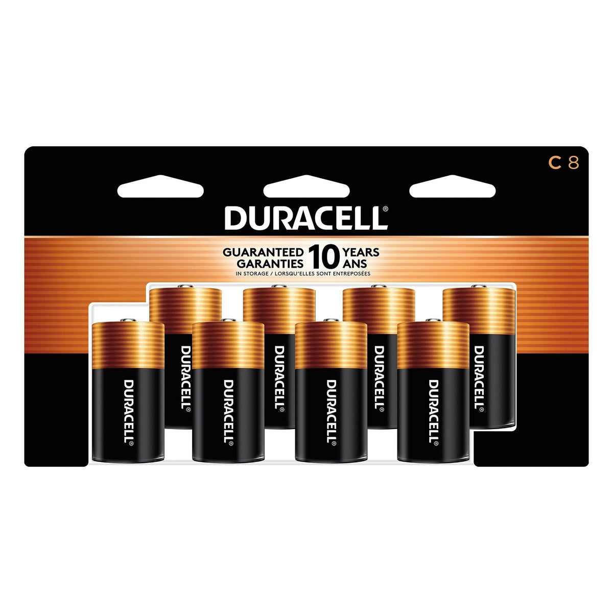 Duracell Coppertop C Alkaline Batteries, All Purpose, 8-pk