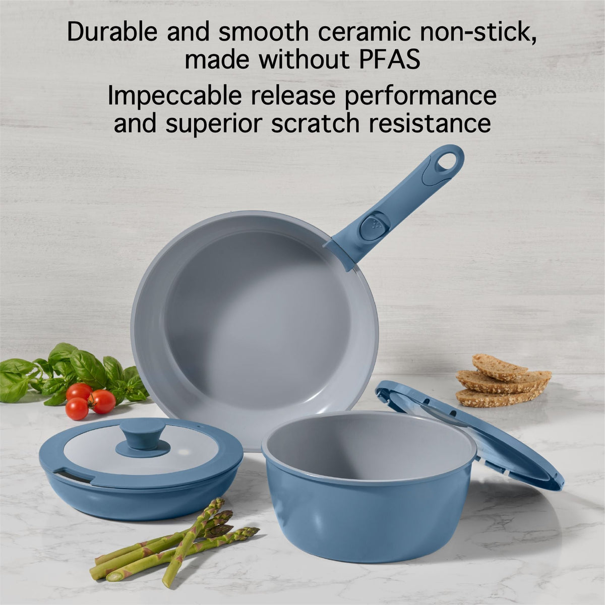 Heritage The Rock O Natural Kitchen Set with Detachable Handles, 6-pc