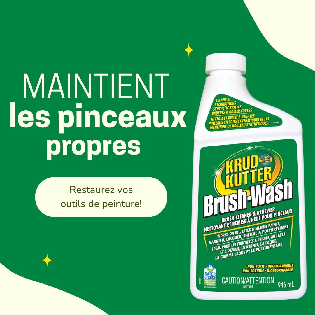 Krud Kutter Brush-Wash Cleaner & Renewer For Oil, Latex & Enamel Paint, Non-Toxic, 946-mL