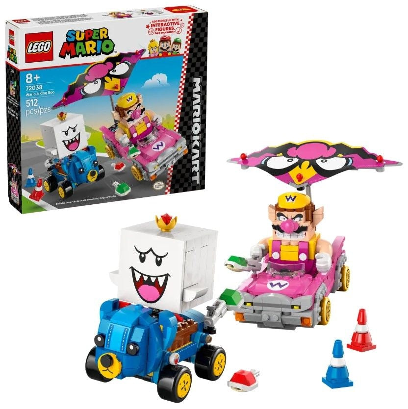 LEGO Super Mario Mario Kart – Wario & King Boo - 72038, 512-pcs, Ages 8+