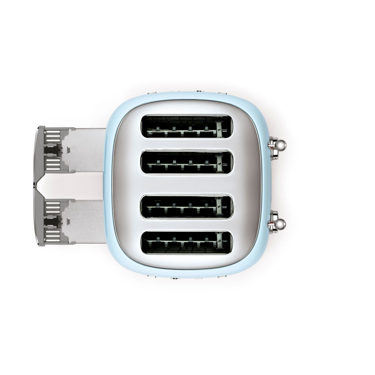 Smeg 50s Retro Style Wide Slot Pop-up Toaster, 4-Slice, Pastel Blue