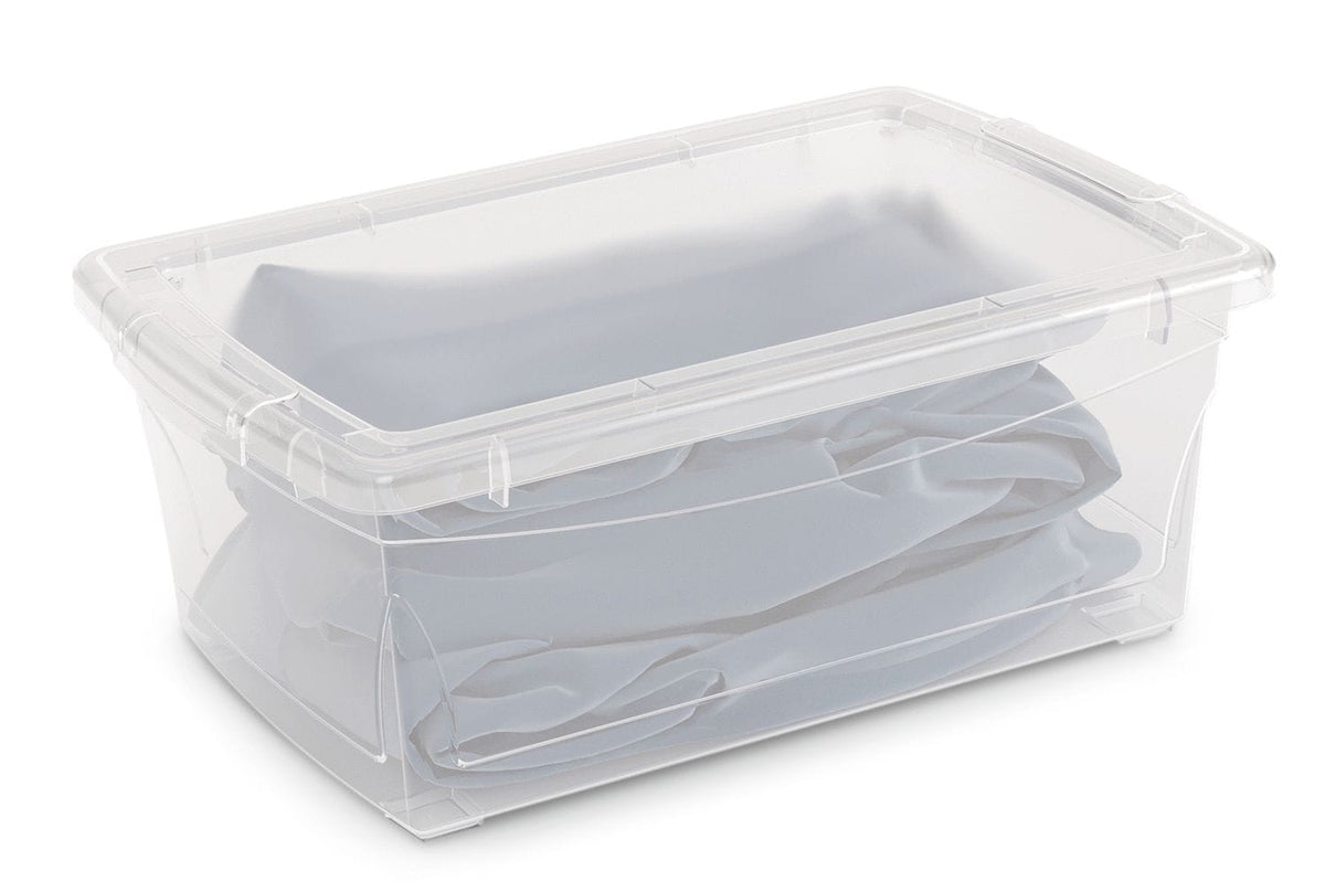 type A Clarity Transparent Storage Box with Lid, 15-L