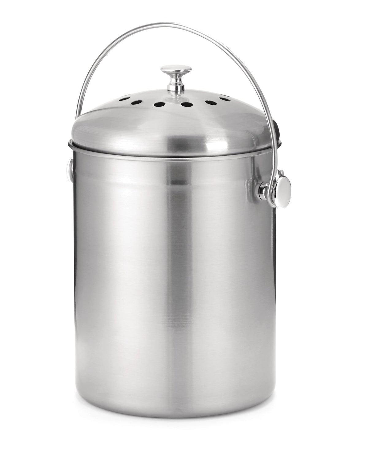 type A Stainless Steel Circular Compost Bin, 4-L