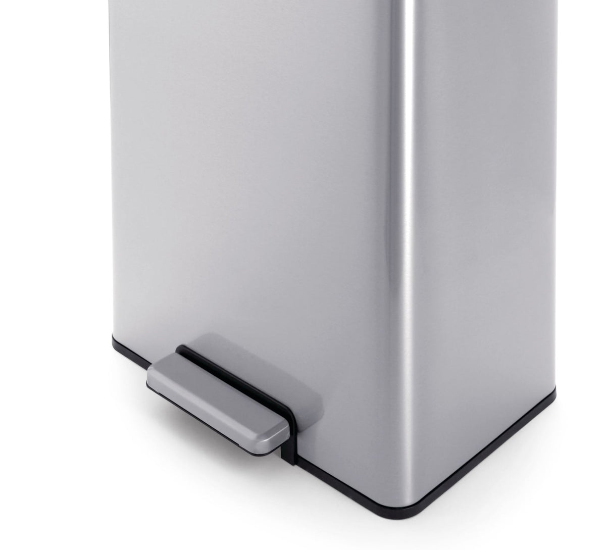 type A Stainless Steel Rectangular Dual Compartment Garbage Can, 2 x 20-L