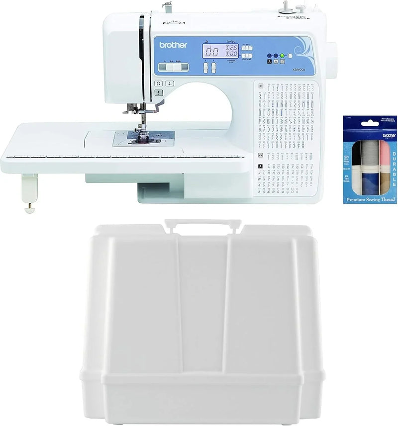Brother Sewing and Quilting Machine, Computerized, 165 Built-in Stitches, LCD Display, Wide Table, 8 Included Presser Feet, White, 20x12x17 Z7