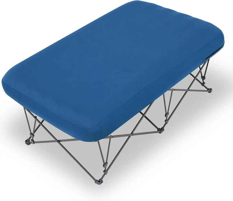 Foldable camping bed, equipped with an inflatable mattress and a portable bag, suitable for outdoor trips, camping, and beach vacations (excluding the inflatable pump) N5