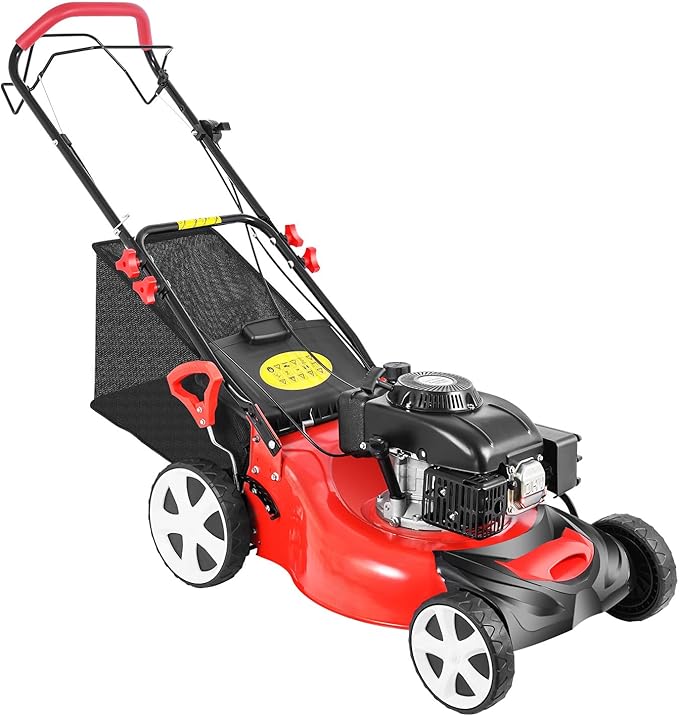 Self Propelled Gas Lawn Mower, 20-Inch 140cc OHV Engine 3-in-1 Gas Mower,Adjustable Cutting Height for Sports Fields, Community Greening, Municipal Greening R0