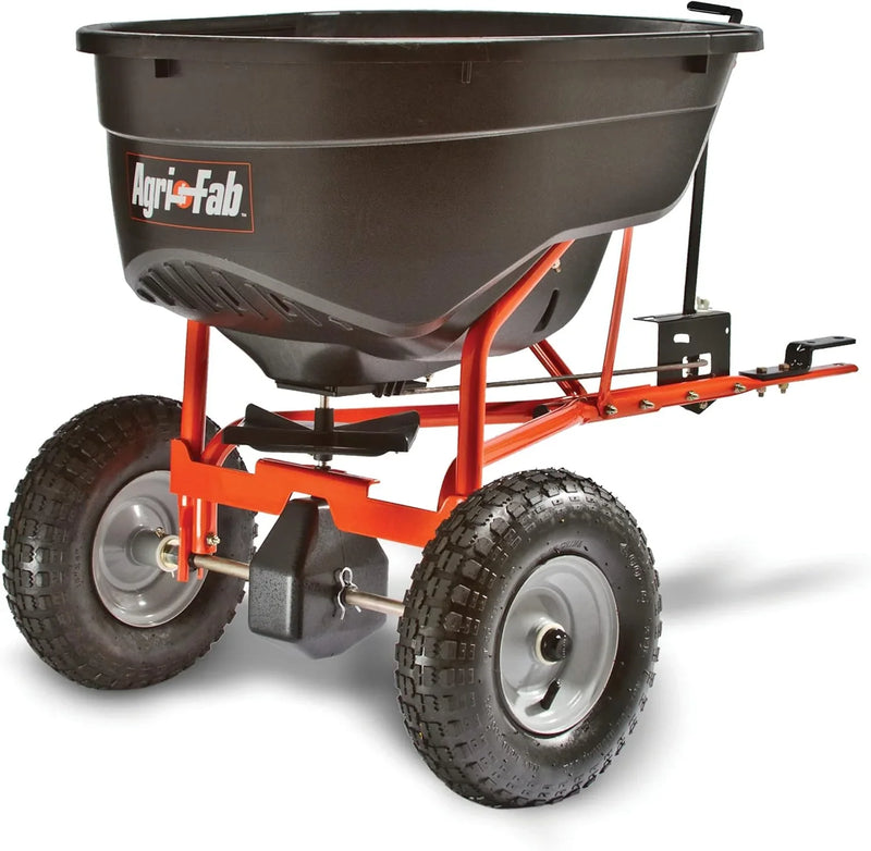 Tow-Behind Lawn & Garden Broadcast Spreader for Seed,Fertilizer,Salt,Ice Melt; Easy to use Flow Control from Seat of Riding Lawn Mower J1