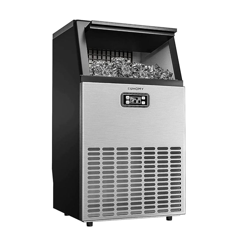 EUHOMY Commercial Ice Maker Machine, 100lbs/24H Stainless Steel Under Counter J3