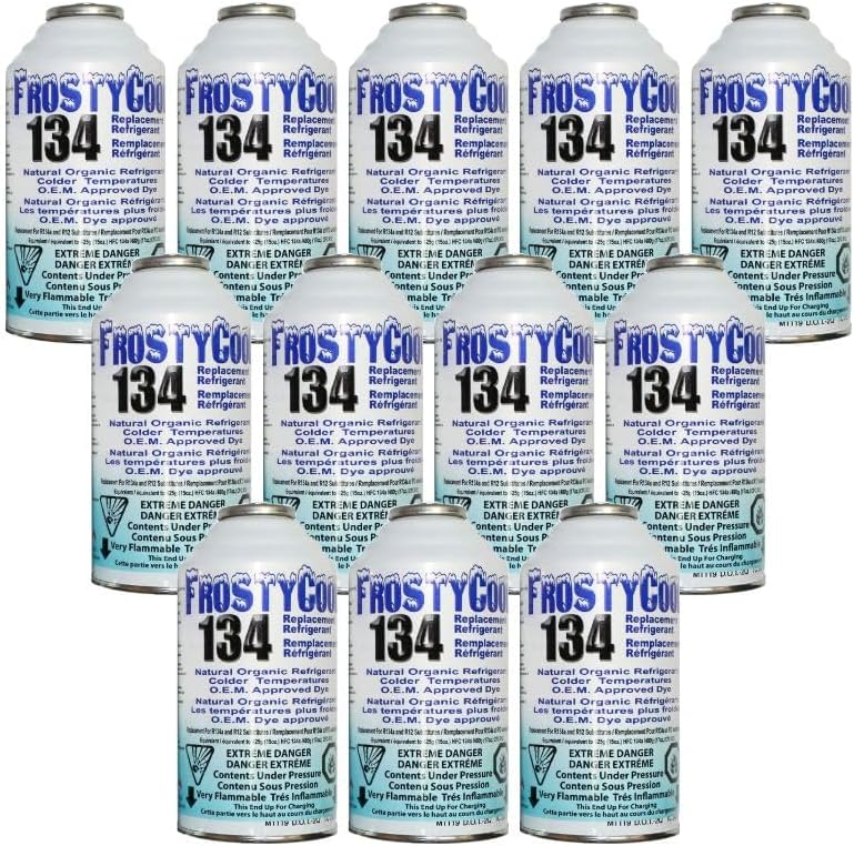 134 AC Replacement Refrigerant for R134a with R134 R12 AC Refrigerant 6oz. (Pack of 12) U6