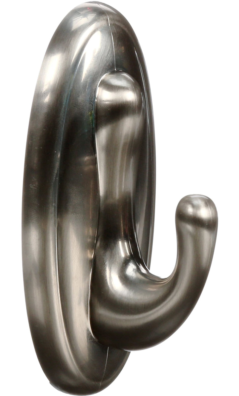 3M Command Large Traditional Decorative Utility Hook, Brushed Nickel E7