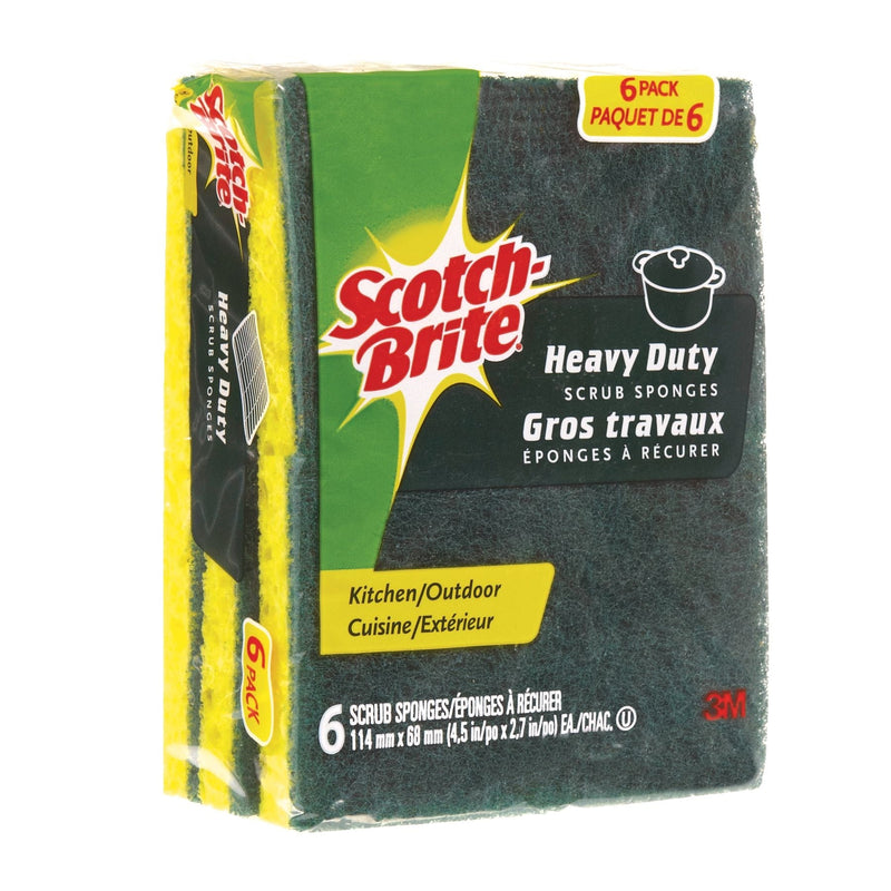 3M Scotch-Brite Heavy Duty Scrub Sponge, 6-pk P8