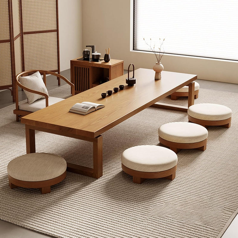 Japanese tatami coffee table,round wood coffee table,wooden coffee table living room,Japanese floor table，tea table,tatami table,low table for sitting on the floor,Walnut coffee table(100cm/39.3in) J3