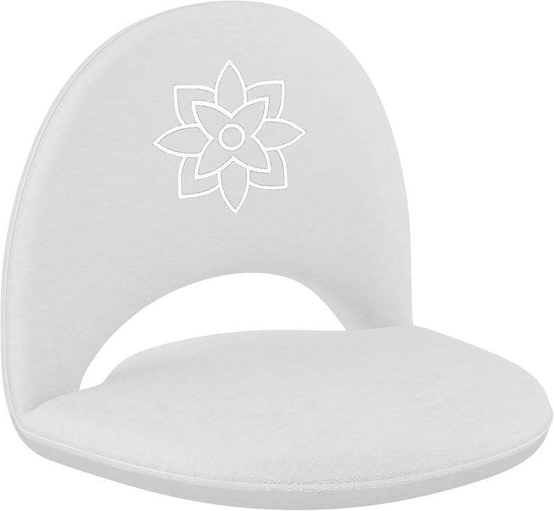 Mindful Modern Meditation Chair | Adjustable Floor Chair with Back Support | Padded Floor Seat for Posture Support and Comfort | Portable Folds Flat for Storage | Indoor/Outdoor Use | Slate Grey C4