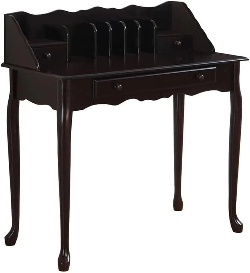 Traditional office desk, made of solid wood, dark cherry wood color, 36 inches in length A8