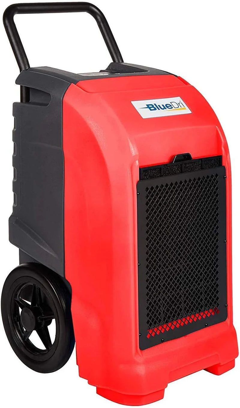 Commercial dehumidifier, suitable for homes, basements, garages and workplaces. Industrial water loss treatment equipment - a set of 1-piece, blue W0