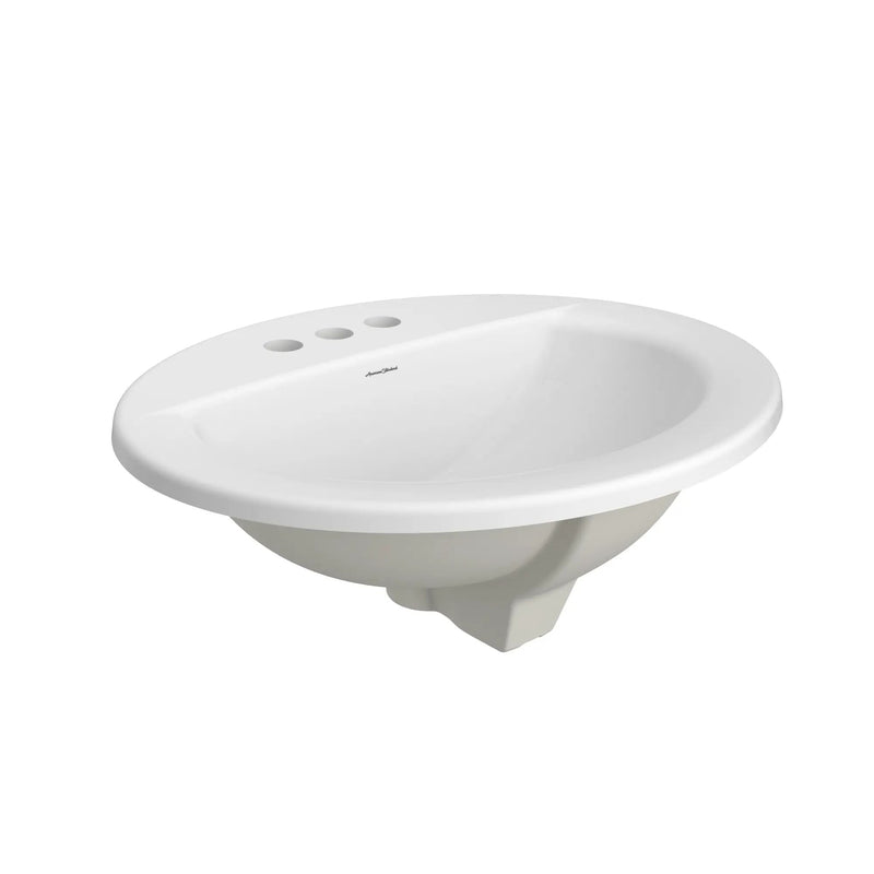 American Standard Colony Oval 4-in Center Drop-In Bathroom Sink/Basin, White 20.5x17.5-in C3