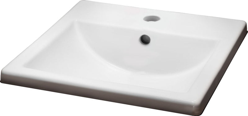 American Standard Marquette Square Drop-In Bathroom Sink/Basin with Overflow, White, 16x16-in V6