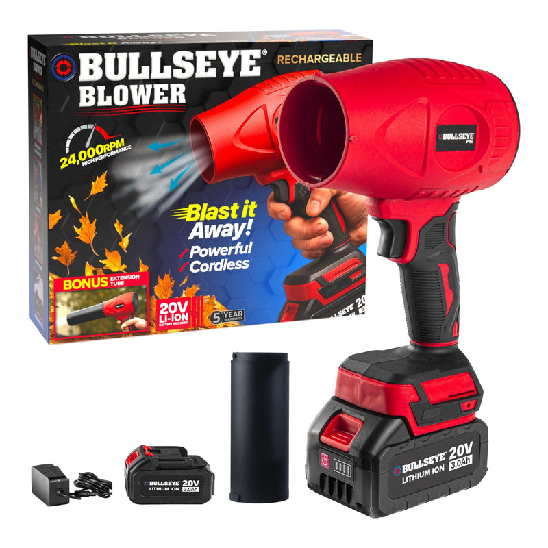 As Seen On TV Bullseye 20V Cordless Rechargeable Handheld Leaf Blower B6