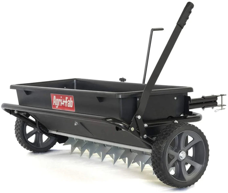Agri-Fab 45-0543-AMZ 100 lb. Tow-Behind Lawn & Garden Spiker/Seeder/Drop Spreader for Seed,Fertilizer, Salt, Ice Melt; Designed to Pull Behind Lawn & Garden Tractors E3