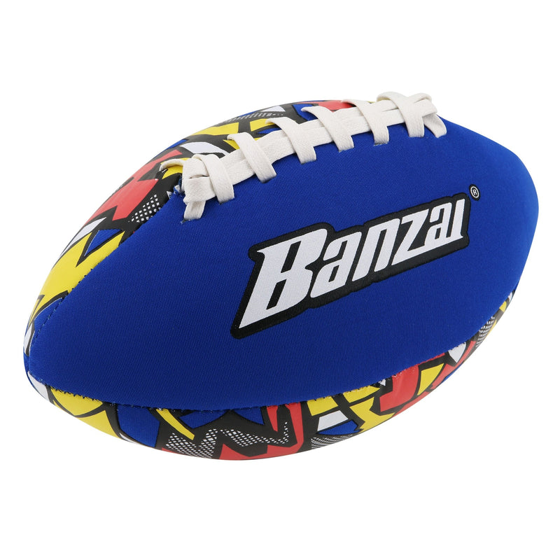 "Banzai" Aqua Inflatable Wet or Dry Football Toy, Assorted Colours, Ages 3+, for Beach/Pool Fun Activities R6