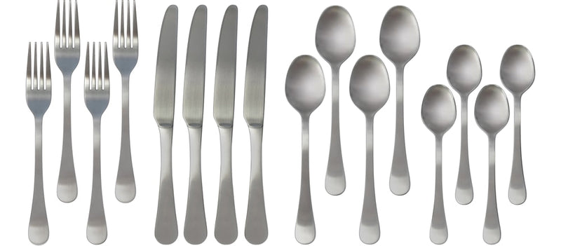 Basic Stainless Steel Flatware Set, Serves 4, 16-pc L5
