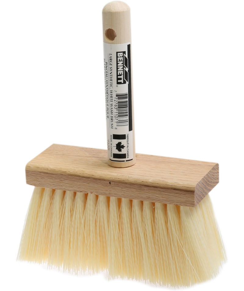 Bennett Large White Natural Fibre Wash Brush, 150-mm X8