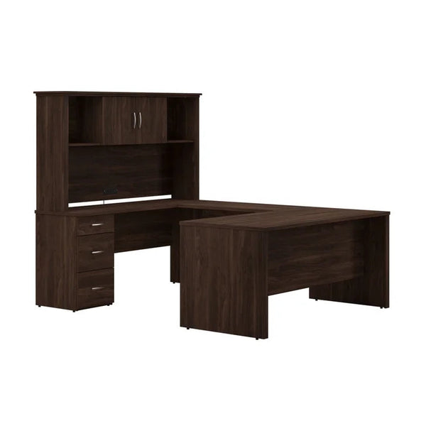 Bestar - Gosford U-Shaped Desk with Hutch F3
