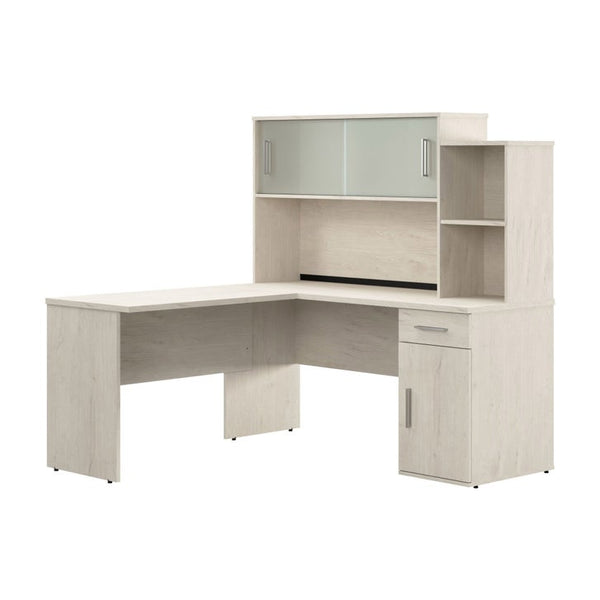 Bestar Orford L-Shaped Desk with Hutch Z7