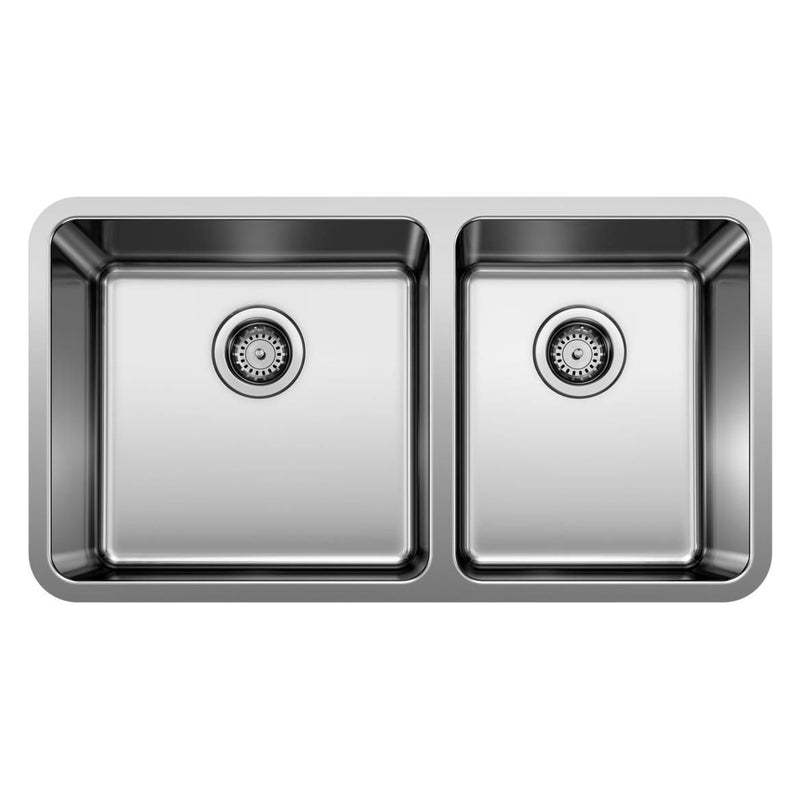 Blanco Formera 33-in 60/40 Double Bowl Undermount Stainless Steel Kitchen Sink A7