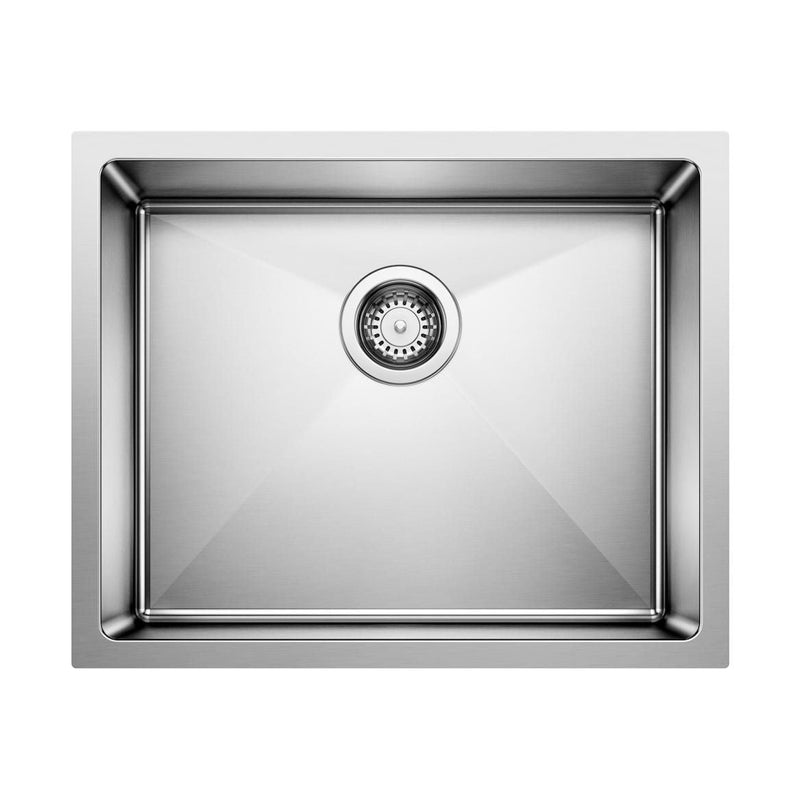 Blanco Quatrus R15 22-in Single Bowl Undermount Stainless Steel Kitchen Sink F6