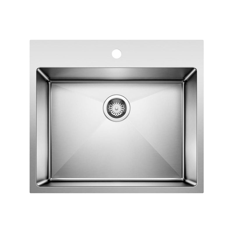 Blanco Quatrus R15 25-in Single Bowl Dual Mount Stainless Steel Laundry Sink X7