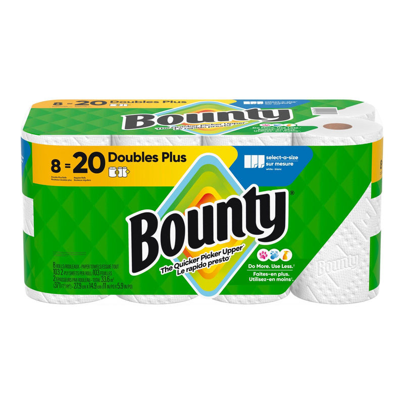 Bounty Select-A-Size Double Plus Roll Paper Towel, 2-ply, 8-pk N7