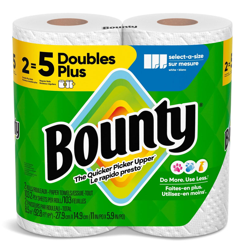 Bounty Select-A-Size Paper Towel, Double Rolls, 2-pk W3