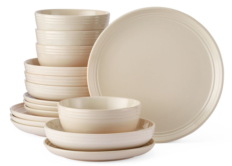 CANVAS Edenhill Farmhouse Bistro Stoneware Dinnerware Set, Serves 4, 16-pc, Cream L1