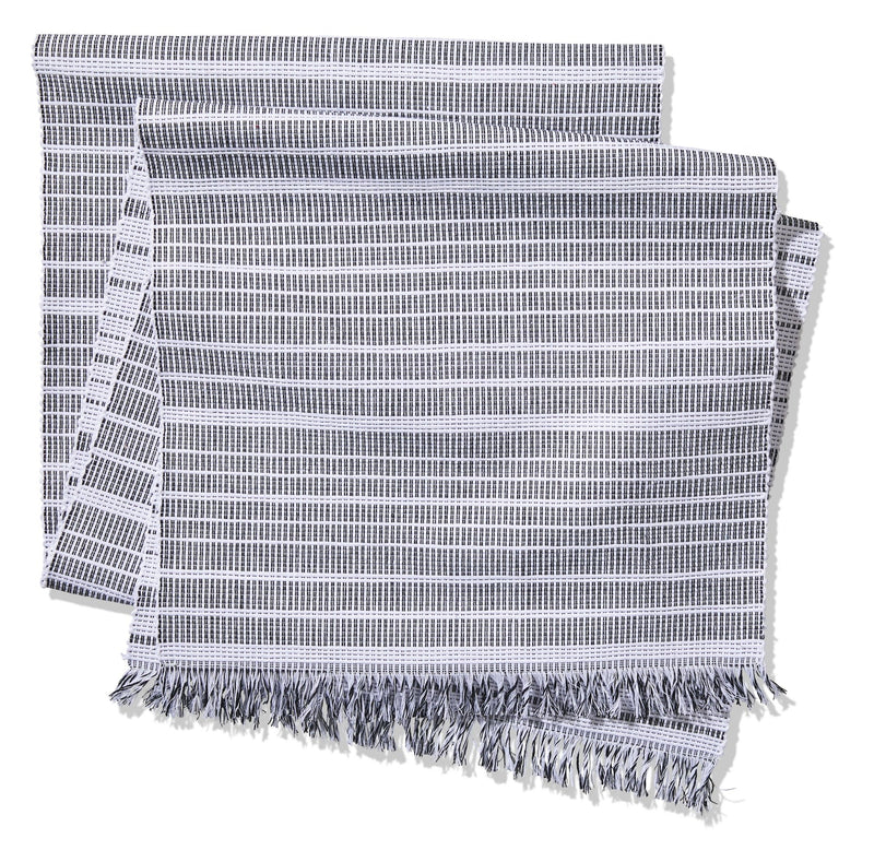 CANVAS Two-Tone Ribbed Rectangular Cotton Table Runner, 84-in x 15-in K1