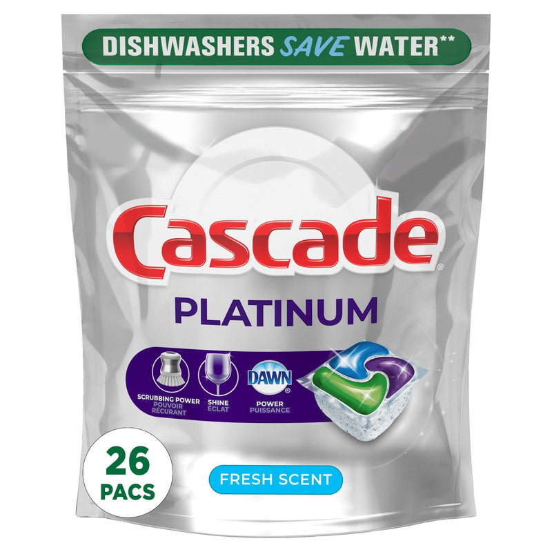 Cascade Platinum Action Pacs Dishwasher Detergent, Fresh Scent, 26-ct R0