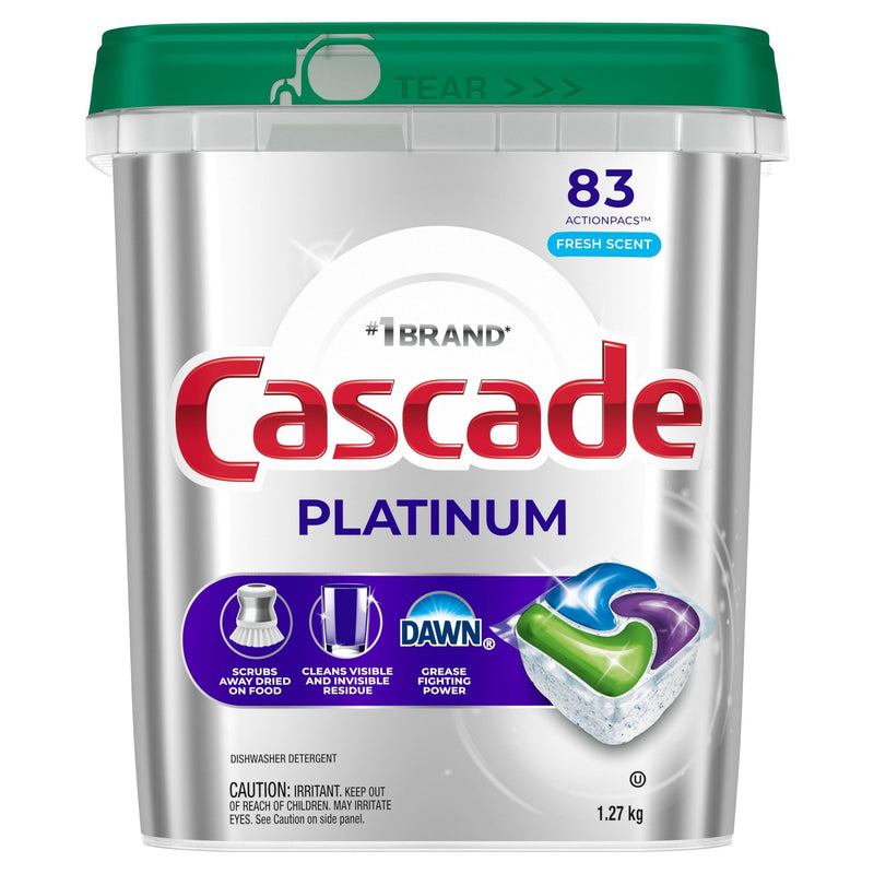 Cascade Platinum ActionPacs Fresh Dishwasher Pods, 83-ct V6