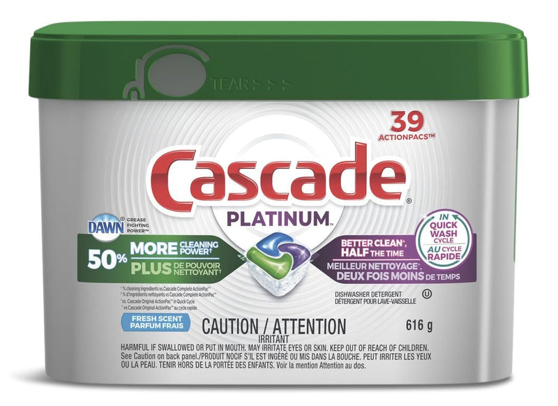 Cascade Platinum Dishwasher Detergent Pods, Fresh, 39-pk R2