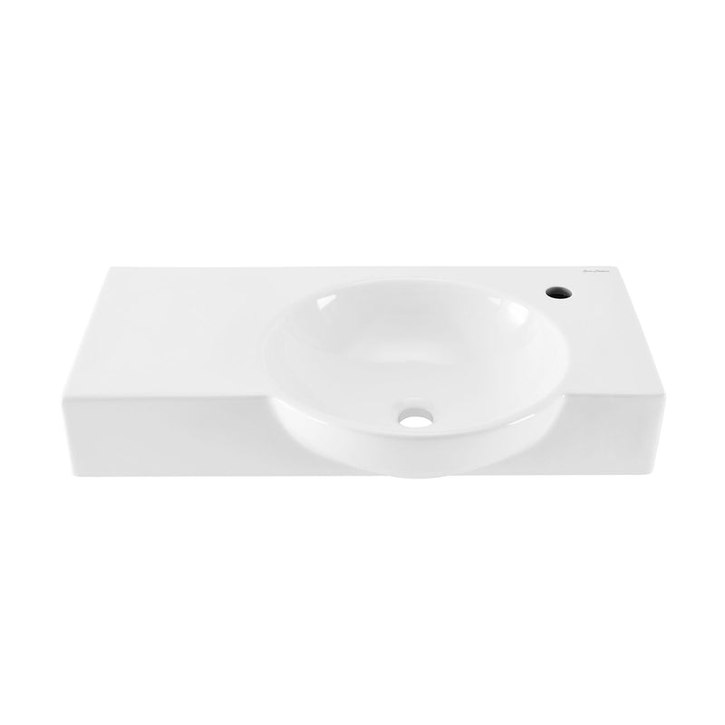 Chateau Right Side Faucet Wall-Mount Bathroom Sink, 30-in O1
