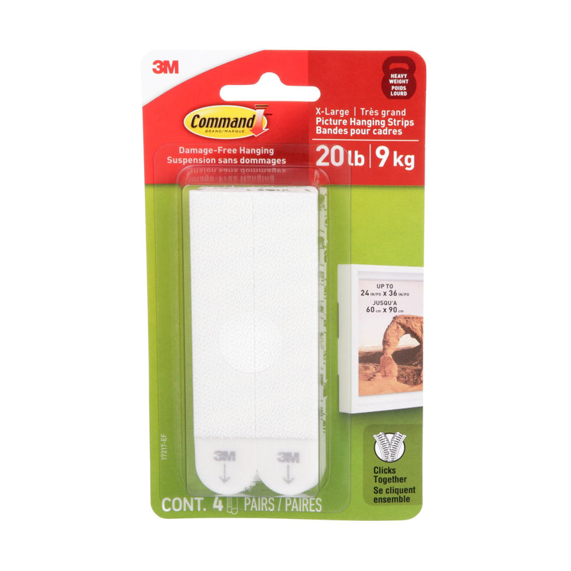 Command 20-lb White Picture Hanging Strips, Pairs, X-Large Strips I0