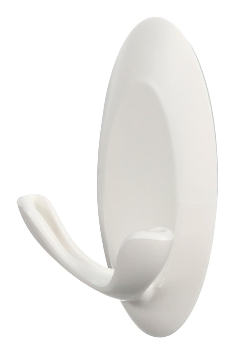 Command Decorative Quartz Double Hook with Adhesive Strips, White, 3-lbs, 2 Strips Per Pack C7