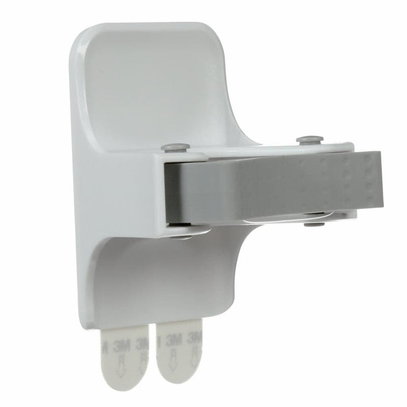 Command Wall-Mounted Mop & Broom Gripper with Adhesive Strips, White, 4-lbs, 1 Strip per Pack A7
