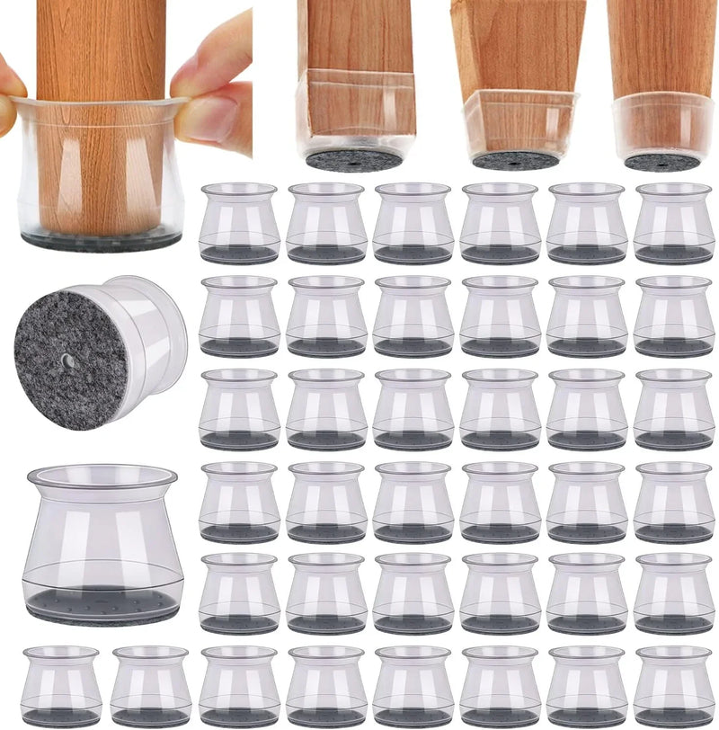 BUMACO 40Pcs Chair Leg Floor Protectors Silicone Covers to Protect Floors L2