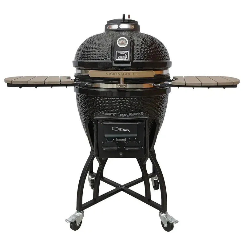 Grills 22 in. Kamado Pro Ceramic Charcoal Grill with Grill Cover I0
