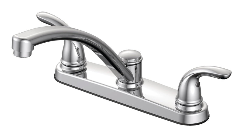 Danze Renovate Double Handle Kitchen Faucet, Chrome O9