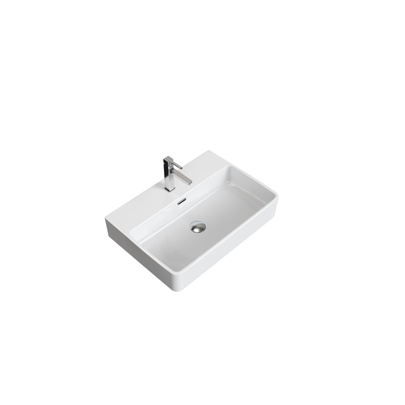 Danze Scratch-Resistant Rectangle Vessel Sink, White, 23.6-in x 16.5-in G6