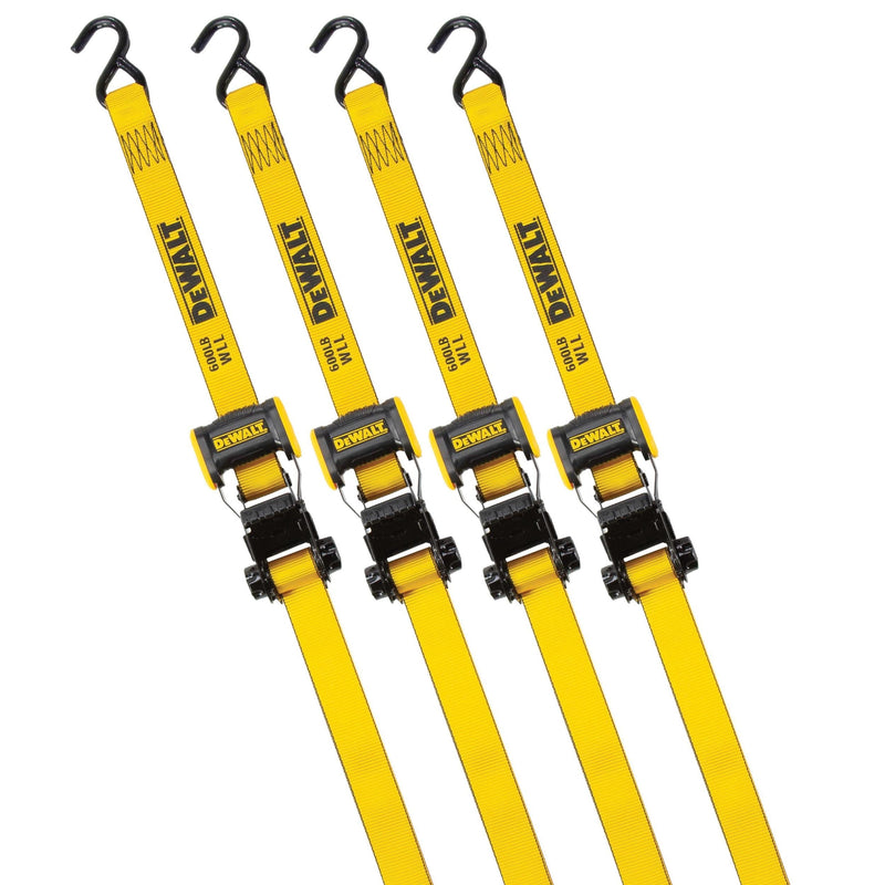 DEWALT DXBC18004 1,800-lb Ratchet Tie-Down Straps, 1.25-in x 12-ft, 4-pk T5