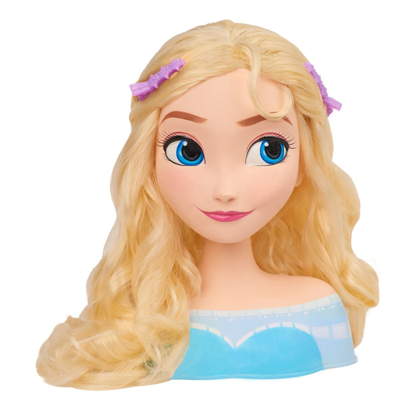 Disney Frozen Elsa Styling Head Toy with 14 Accessories for Hair Styling and Braiding, Ages 3+ G8