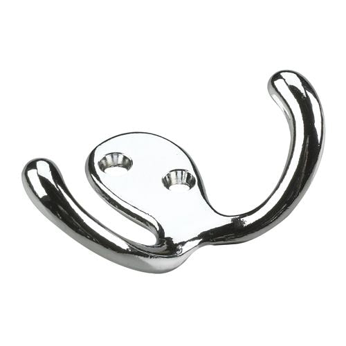 Double Wardrobe Hook, Chrome, 4pk Z3